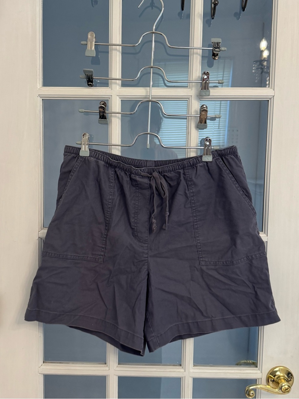 L.L. BEAN Women’s Slate Blue Drawstring Classic Fit Shorts Size L